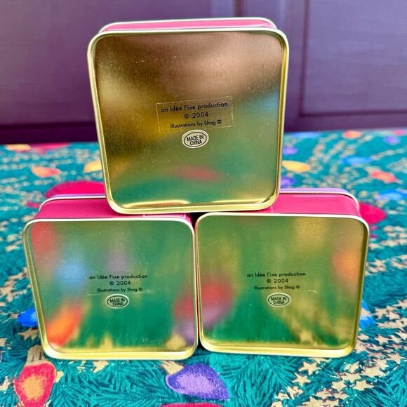 1 Vintage 2004 Shag Christmas Tin Swanky Shopping Couple Holiday Fun Idee Fixe - Picture 3 of 4